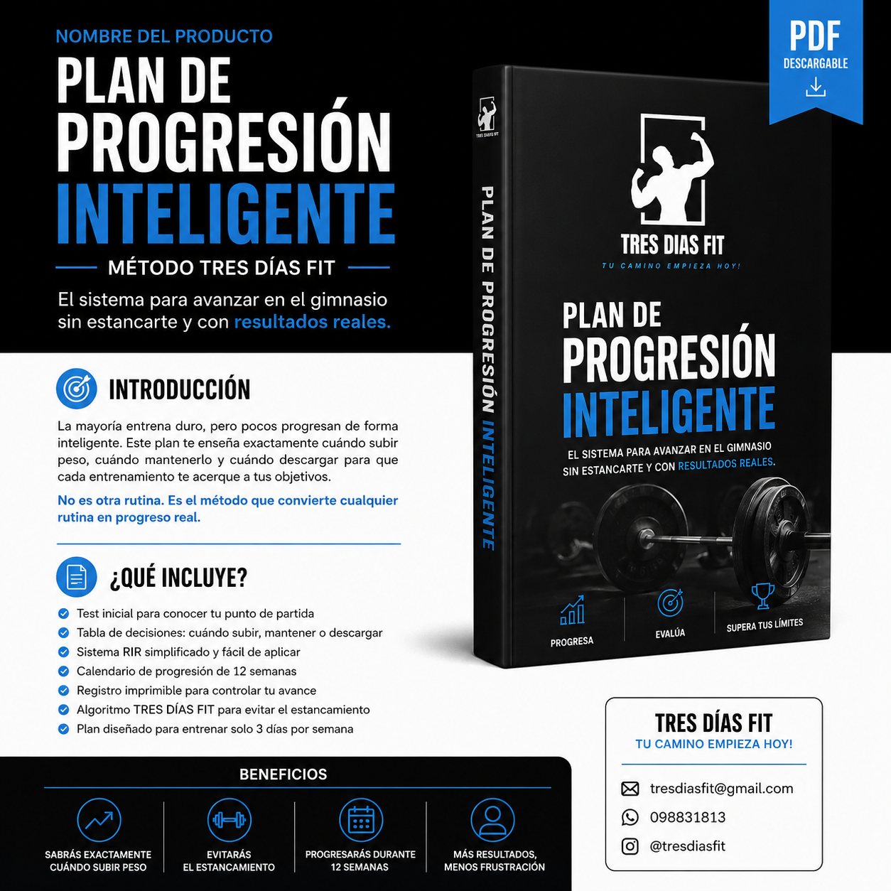 Plan de progresión inteligente - Método Tres Días Fit